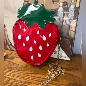 Strawberry Crossbody Bag - Red and Green